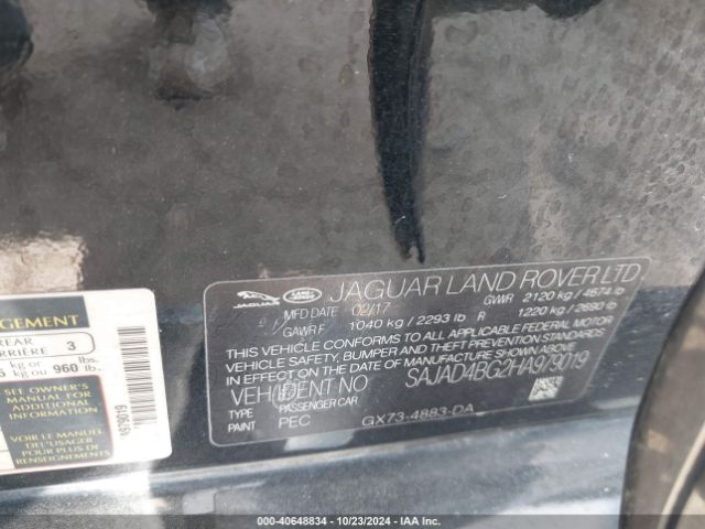 SAJAD4BG2HA979019 Jaguar Xe 25t Premium