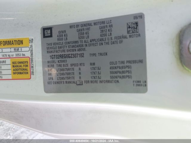 1GT02REG6GZ307182 GMC SIERRA 2500HD