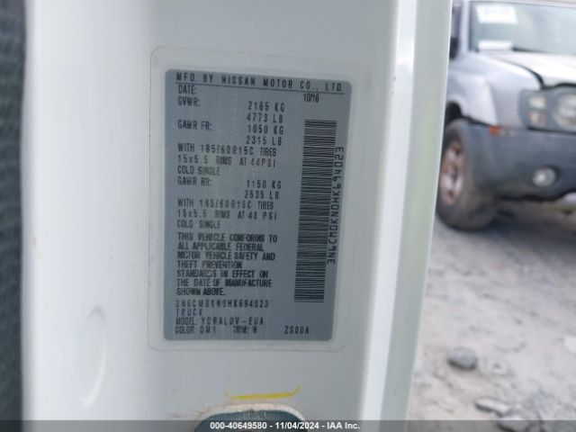 3N6CM0KN0HK694023 Nissan Nv200 S