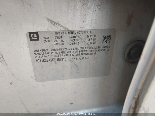 1G11C5SA9GU159318 Chevrolet Malibu Limited Lt