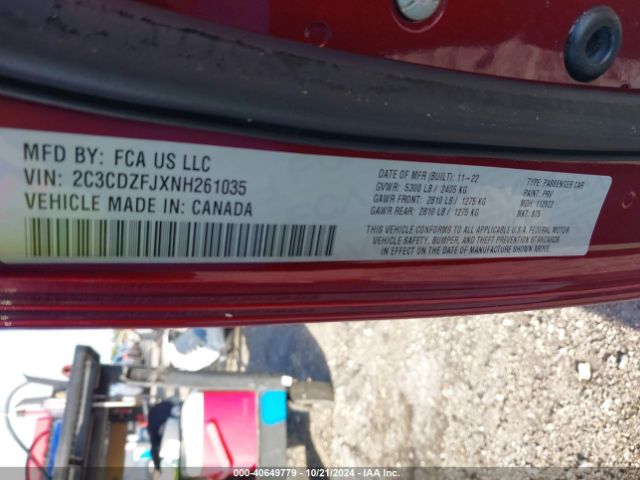 2C3CDZFJXNH261035 Dodge Challenger R/t Scat Pack
