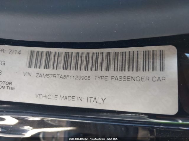 ZAM57RTA8F1129905 Maserati Ghibli S Q4