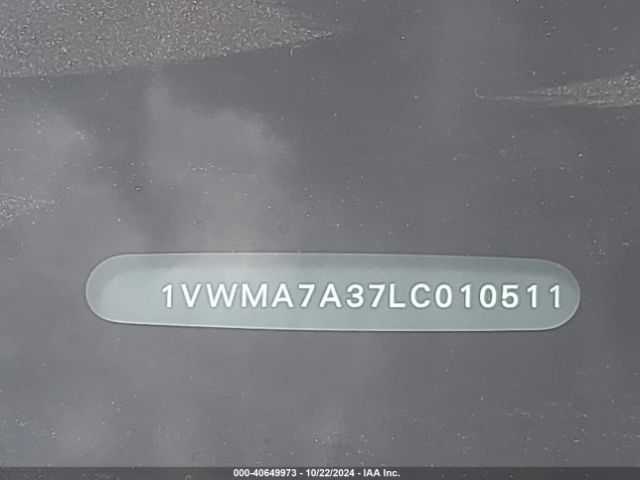 1VWMA7A37LC010511 Volkswagen Passat 2.0t R-line