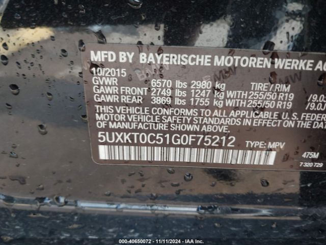 5UXKT0C51G0F75212 BMW X5 Edrive Xdrive40e