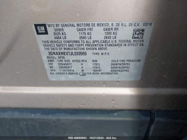 3GNAXHEV7JL330569 Chevrolet EQUINOX LS