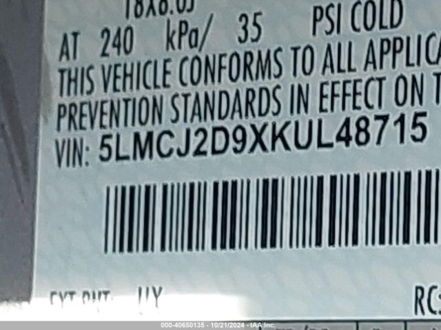 5LMCJ2D9XKUL48715 Lincoln MKC SELECT