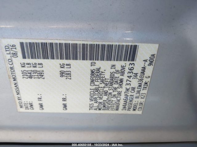 1N4AA6AP7HC374363 Nissan Maxima 3.5 Sl