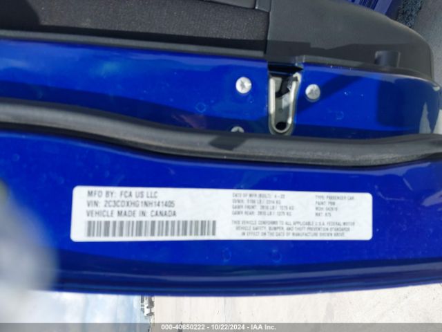 2C3CDXHG1NH141405 Dodge Charger Gt Rwd