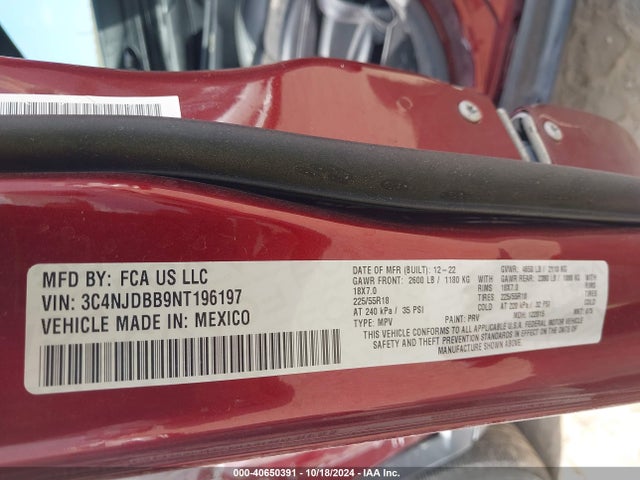 Jeep Compass Altitude 4x4 2022 3C4NJDBB9NT196197 Image 9