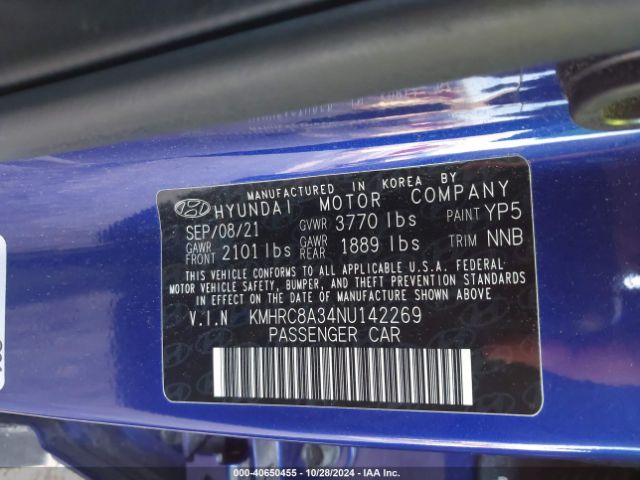 KMHRC8A34NU142269 Hyundai Venue Sel