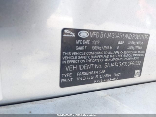 2020 JAGUAR XE SAJAT4GX0LCP61332 Photo 8