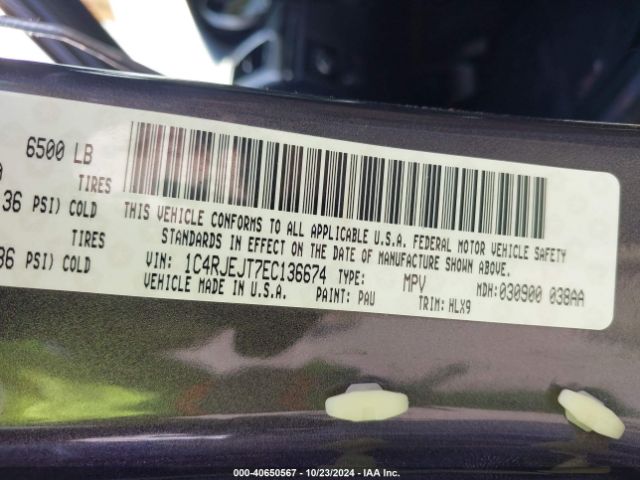 1C4RJEJT7EC136674 Jeep Grand Cherokee Summit