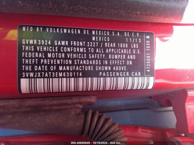 3VWJX7AT3EM630114 Volkswagen Beetle 2.5l