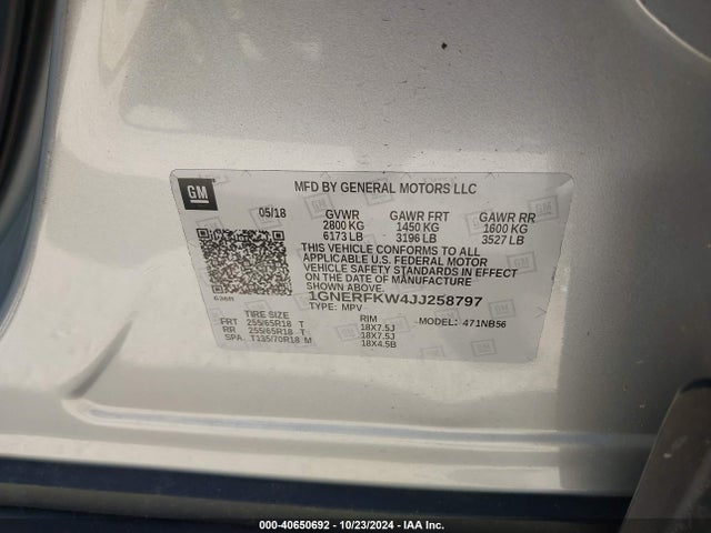 Chevrolet Traverse Ls 2018 1GNERFKW4JJ258797 Image 9