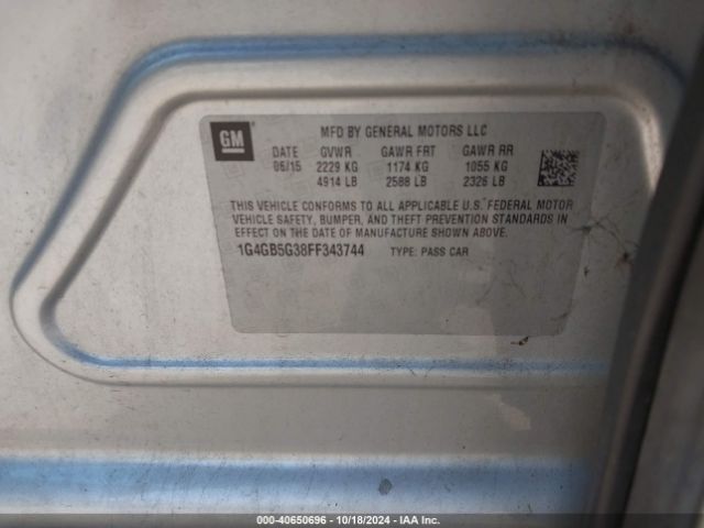 1G4GB5G38FF343744 Buick Lacrosse Leather