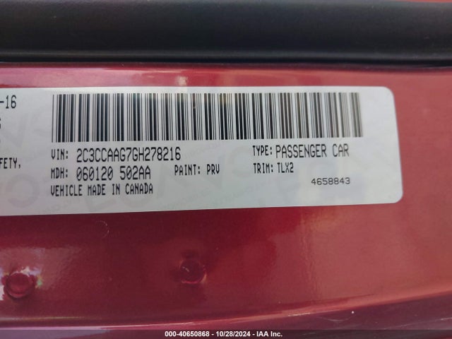 Chrysler 300 Anniversary Edition 2016 2C3CCAAG7GH278216 Image 9