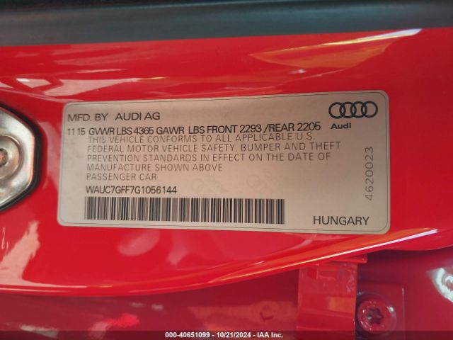 WAUC7GFF7G1056144 Audi A3 1.8t Premium