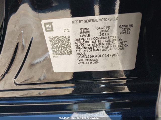 1G6DJ5RK9L0147988 Cadillac Ct4 Luxury