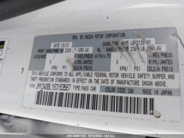 JM1CW2BL1E0163567 Mazda Mazda5 Sport
