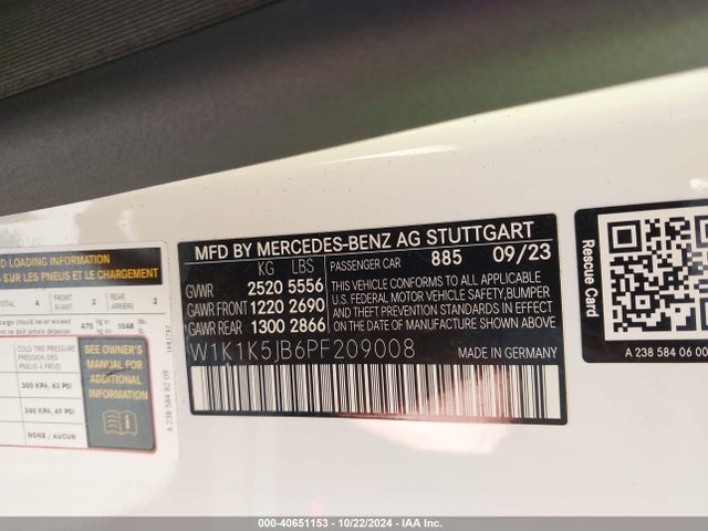 W1K1K5JB6PF209008 Mercedes-Benz E 450