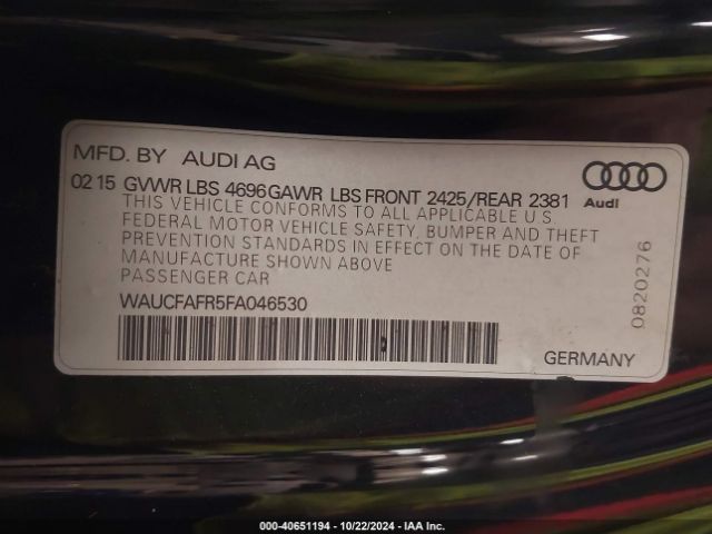 WAUCFAFR5FA046530 Audi A5 2.0t Premium