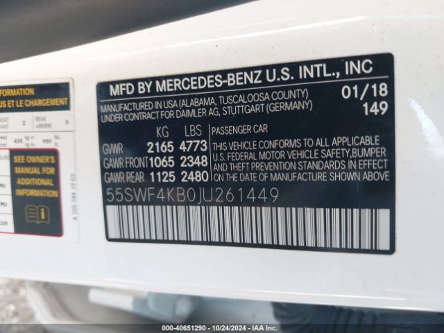 55SWF4KB0JU261449 Mercedes-Benz C 300 4matic