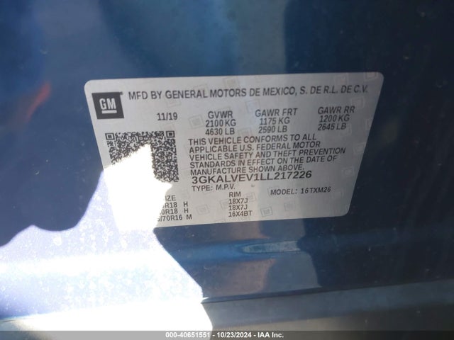 3GKALVEV1LL217226 GMC Terrain Awd Slt