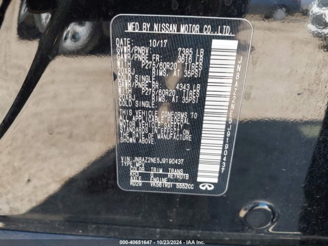 JN8AZ2NE5J9190437 Infiniti QX80