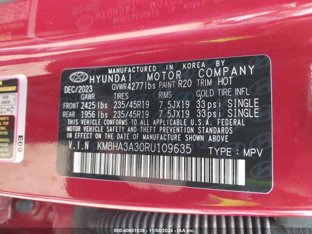 Hyundai Kona N Line 2024 KM8HA3A30RU109635 Image 9