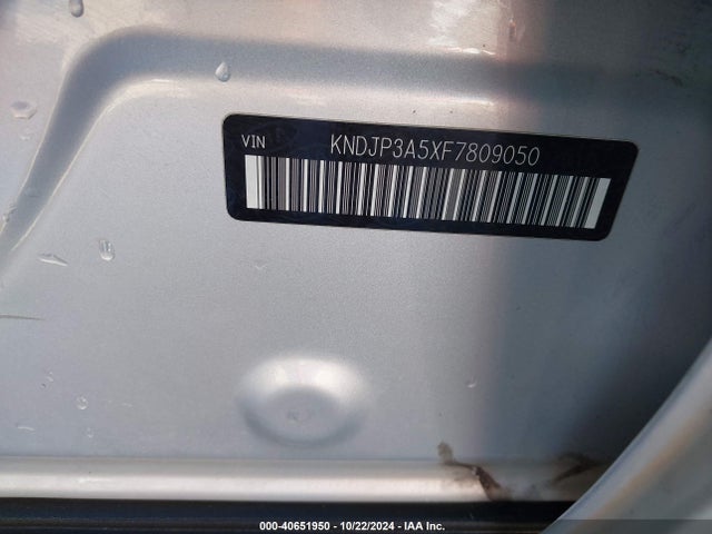 KIA SOUL + 2015 KNDJP3A5XF7809050 Image 9