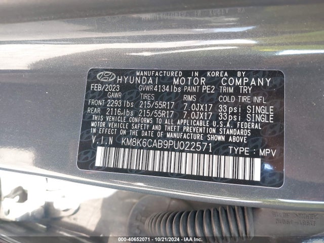 Hyundai Kona Sel 2023 KM8K6CAB9PU022571 Image 9