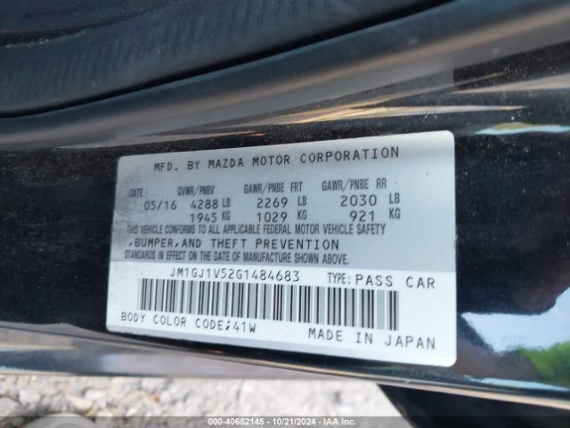JM1GJ1V52G1484683 Mazda Mazda6 I Touring