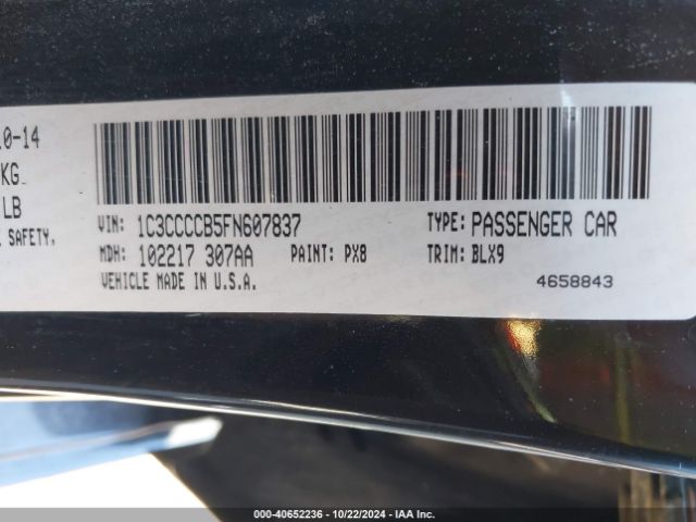 1C3CCCCB5FN607837 Chrysler 200 C