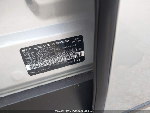 JA4J4UA85NZ063886 Mitsubishi Outlander Black Edition /se 2.5 /se Launch Edition