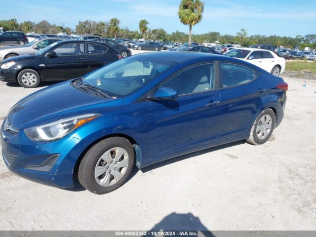 KMHDH4AE3GU607343 Hyundai ELANTRA SE