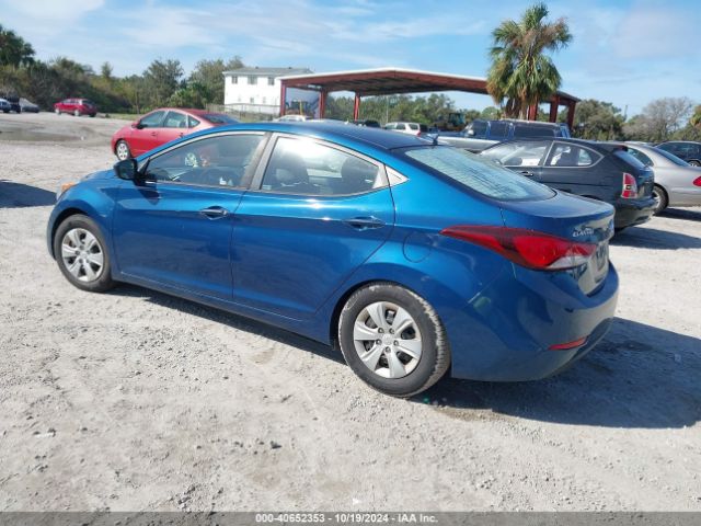 KMHDH4AE3GU607343 Hyundai ELANTRA SE
