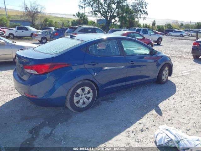 KMHDH4AE3GU607343 Hyundai ELANTRA SE