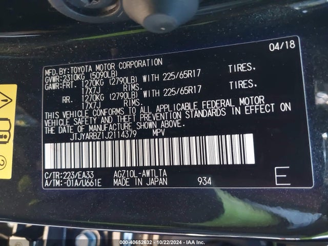 Lexus NX 300 2018 JTJYARBZ1J2114379 Image 9