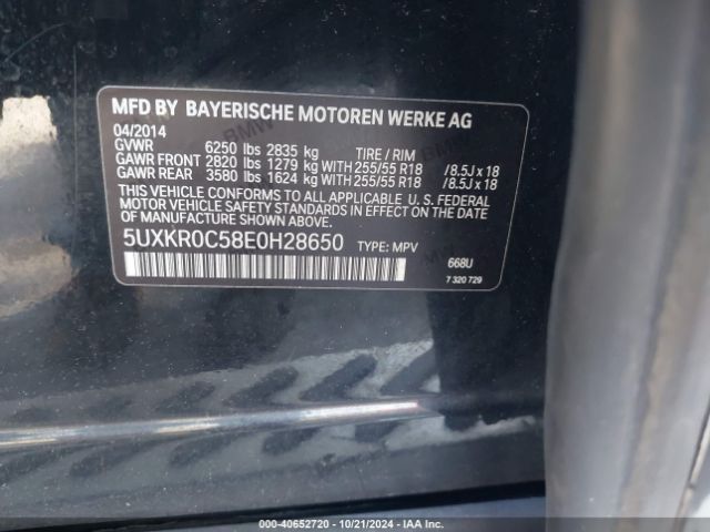 5UXKR0C58E0H28650 BMW X5 Xdrive35i