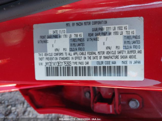 JM1DE1KY3E0175393 Mazda Mazda2 Sport