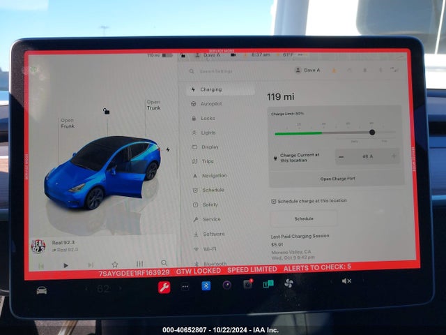 7SAYGDEE1RF163929 Tesla Model Y Long Range Dual Motor All-wheel Drive