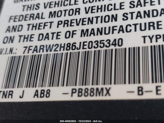 7FARW2H86JE035340 Honda Cr-v Ex-l/ex-l Navi