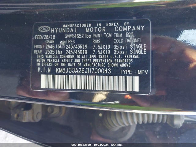 Hyundai Tucson Value 2018 KM8J33A26JU700043 Image 9