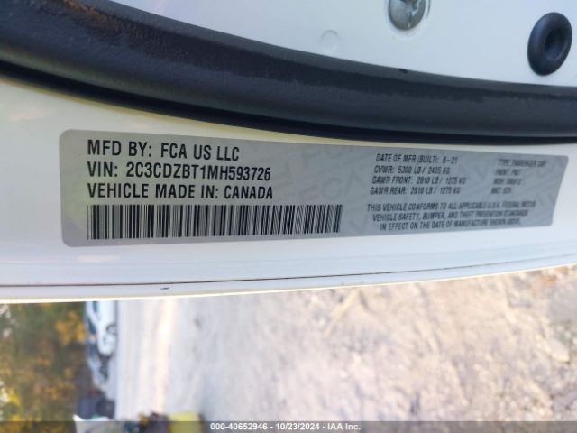2C3CDZBT1MH593726 Dodge Challenger R/t