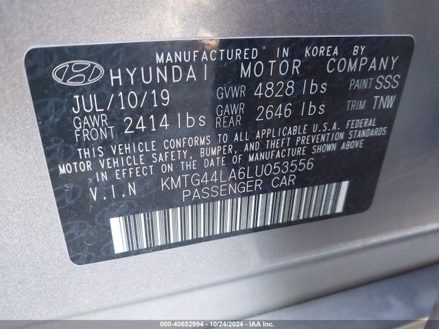 KMTG44LA6LU053556 Genesis G70 2.0t Awd