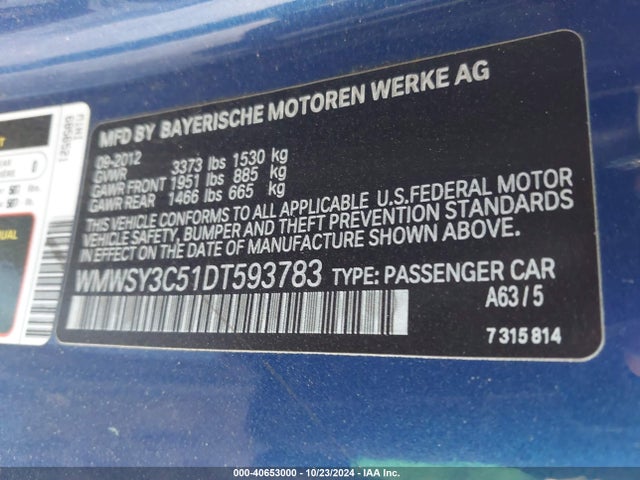 2013 MINI ROADSTER WMWSY3C51DT593783 Photo 8