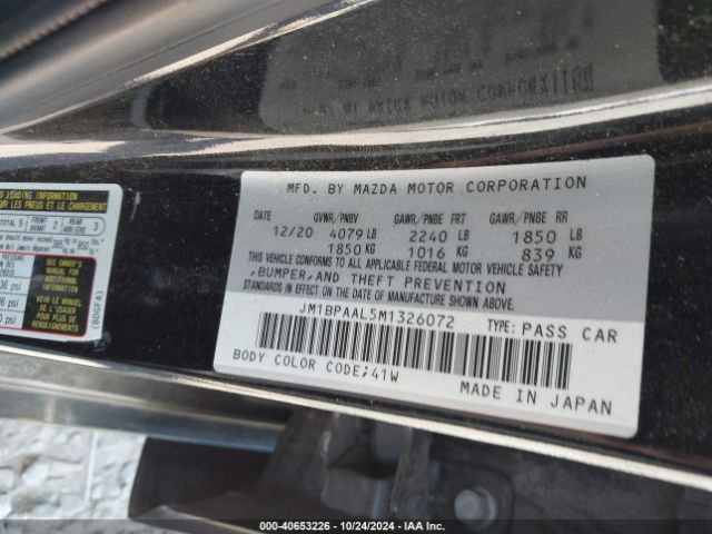 JM1BPAAL5M1326072 Mazda Mazda3 2.5 S