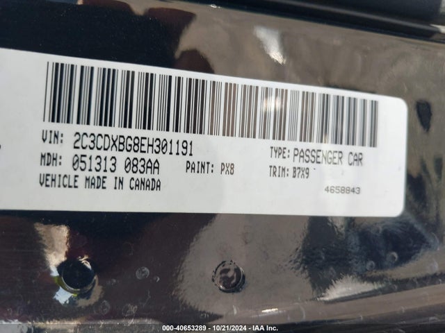 Dodge Charger Se 2014 2C3CDXBG8EH301191 Image 9