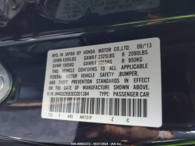 JH4CU2E83EC001384 Acura Tsx 2.4