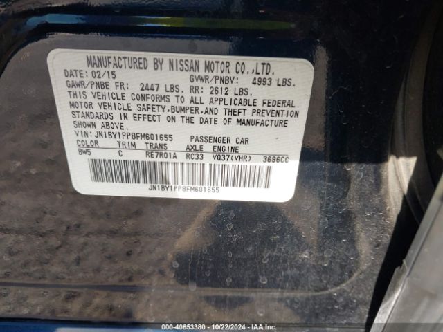 JN1BY1PP8FM601655 Infiniti Q70l 3.7